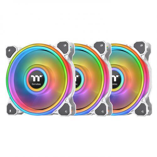 Thermaltake Riing Quad 14 RGB Radiator Fan TT Premium Edition 3 Pack - White - مروحة تبريد